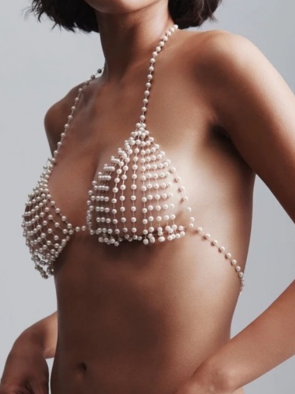 Bluebella Imitation Pearl Halter Bralette - Picture 5 of 5